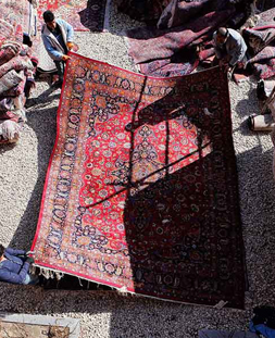 بررسی سلامت فرش در قالی شویی مرزداران